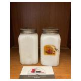 Vintage Milk Glass Spice Jars