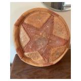 Vintage leather pillow