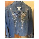 Size XL Denim Jacket with Needlework