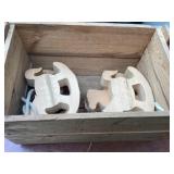 Wood crate and wood cut outs