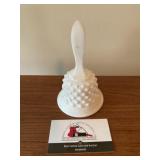 Milk glass hobnail bell