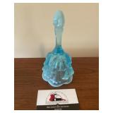 Fenton blue glass bell