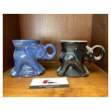 Frankoma Elephant Mugs 1971, 2001