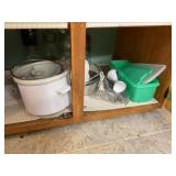 Kitchen utensils, cookware, crockpot