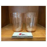 Pink Depression Glass Cups