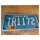 Small Iowa trailer license plate