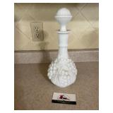 Milk glass decanter