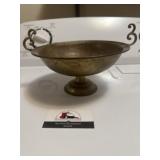 Brass pedestal bowl