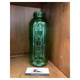 Green Water / Juice Glass Bottle