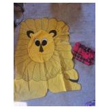 Vintage kids blanket and flannel blanket