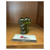 Green Glass Squirrel Paperweight