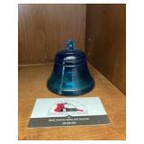 Telephone Pioneers of America Blue Glass