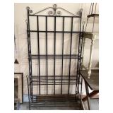 Black metal shelf