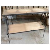 Wood and metal shelf