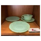 Fire King Jadeite Cup and Saucers