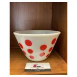 Fire King Red Polka Dot Mixing Bowl