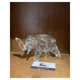 Glass Elephant Trinket Box