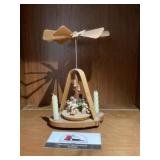 German Wood Candle Christmas Spinner