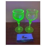 Uranium glass stemware