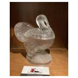 Glass Turkey Covered Dish