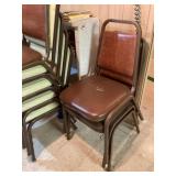 8 metal  chairs