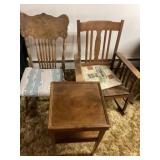 Wooden rockers and small end table