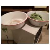 Enamelware wash basins
