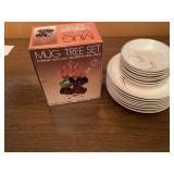 Dishes and mug tree set