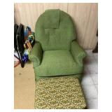 Vintage chair and footstool