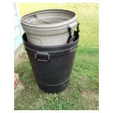 Plastic trash cans