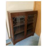 Wood glass front storage piece