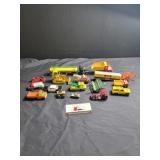 Assorted toy trucks