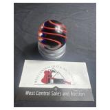 Blue mica marble 1 3/16