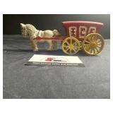 Cast iron horse and buggy