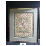 Vintage textiles horse art deco