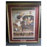 Framed art- Life is just a chair of Bowlies