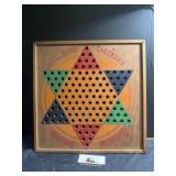Wooden Chinese checkers board