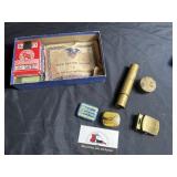 War ration books, brass misc, cards