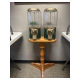 Plastic gumball Machines on stand