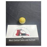 Frosted Canary Yellow Cats Eye shooter marble