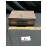 Fireproof lockbox with key 12 x 8 x 4 1/2 tall