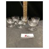 Etched champagne glasses