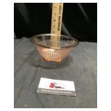 Pink depression glass bowl