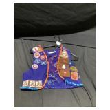 Vintage campfire girls blue felt ceremonial vest