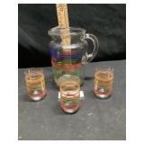 Libby refresher, rainbow, pattern, pitcher and
