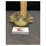 Vintage Federal glass Madrid, Amber, yellow