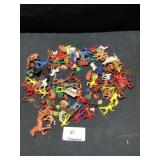 Plastic cowboys and Indians and farm animals