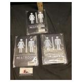 Restroom signs