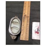 Vintage dual automotive gauge