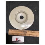 Antique salt, glazed, stoneware, butter churn lid
